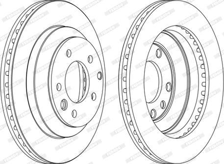 Ferodo DDF1580C-1-D - Bremžu diski autospares.lv