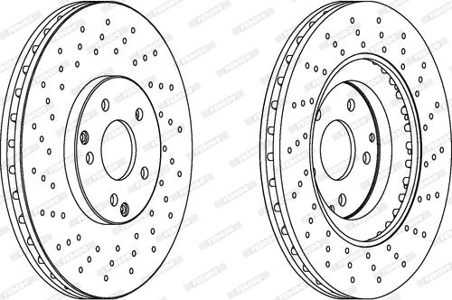 Ferodo DDF1582 - Bremžu diski www.autospares.lv