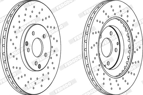 Ferodo DDF1582X - Bremžu diski www.autospares.lv