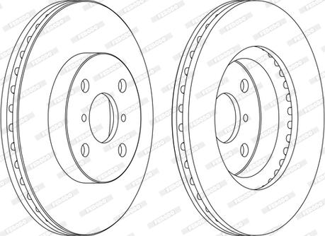 Ferodo DDF1587C-1-D - Bremžu diski www.autospares.lv