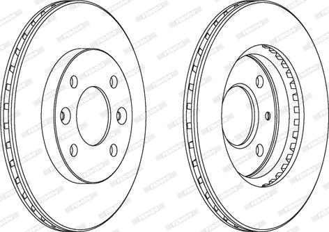 Ferodo DDF158 - Bremžu diski www.autospares.lv