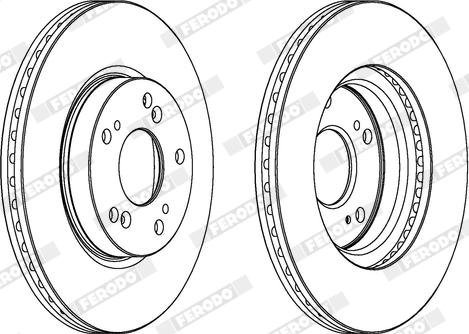 Ferodo DDF1539X - Bremžu diski www.autospares.lv