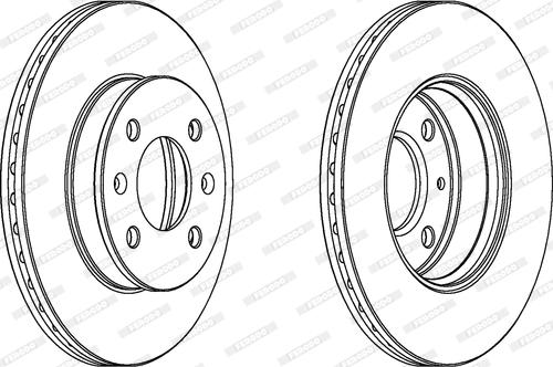 Ferodo DDF1529C - Bremžu diski www.autospares.lv