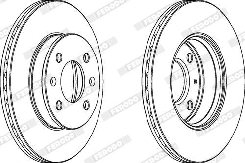 Ferodo DDF1529X - Bremžu diski www.autospares.lv