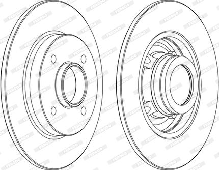 Ferodo DDF1523P-D - Bremžu diski www.autospares.lv