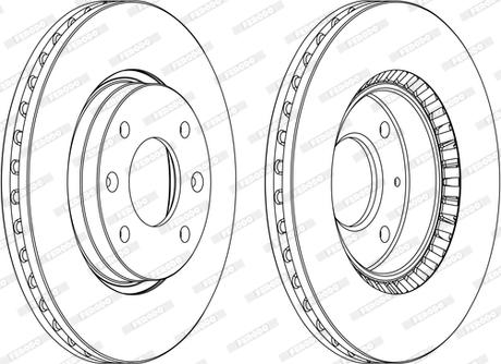 Ferodo DDF1522P-D - Bremžu diski www.autospares.lv