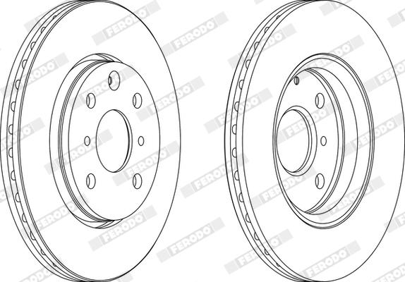 Ferodo DDF1527X - Bremžu diski www.autospares.lv