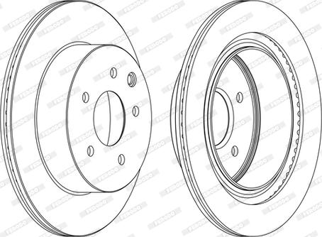 Ferodo DDF1579C-D - Bremžu diski www.autospares.lv