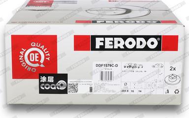 Ferodo DDF1579C-D - Bremžu diski www.autospares.lv