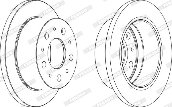 Ferodo DDF1574X - Bremžu diski www.autospares.lv