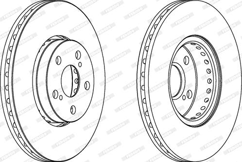 Ferodo DDF1575C - Bremžu diski www.autospares.lv