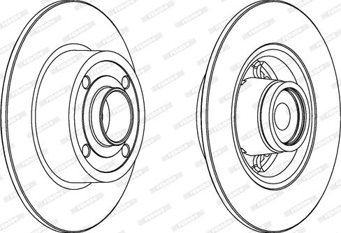 Ferodo DDF157-1 - Bremžu diski www.autospares.lv