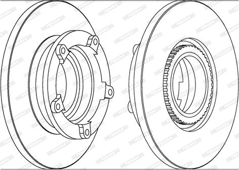 Ferodo DDF1573 - Brake Disc www.autospares.lv