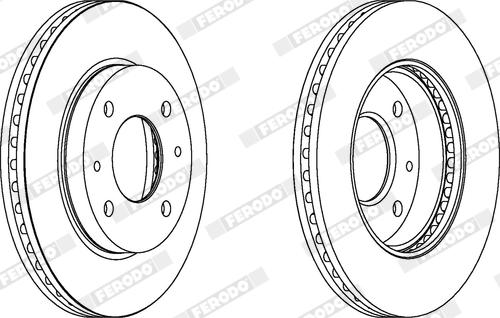 Ferodo DDF1577X - Bremžu diski www.autospares.lv