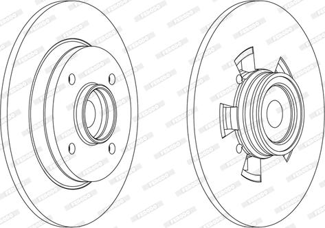 Ferodo DDF1695 - Тормозной диск www.autospares.lv