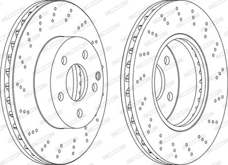 Ferodo DDF1693C-1-D - Bremžu diski www.autospares.lv