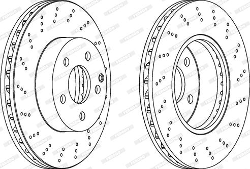 Ferodo DDF1693C - Bremžu diski www.autospares.lv