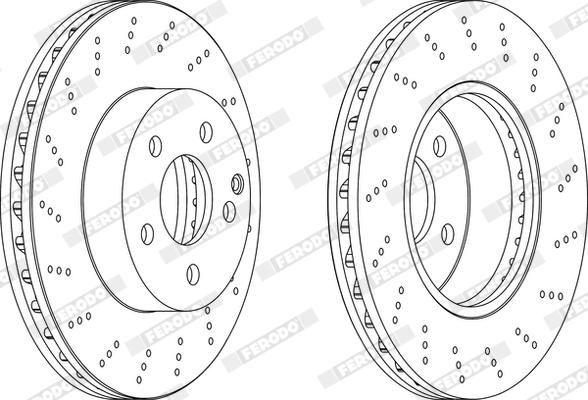 Ferodo DDF1693X - Bremžu diski www.autospares.lv