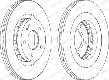 Ferodo DDF1642P-1-D - Bremžu diski autospares.lv