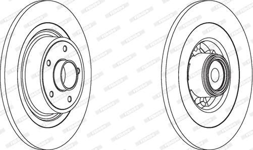 Ferodo DDF1655-1 - Bremžu diski www.autospares.lv