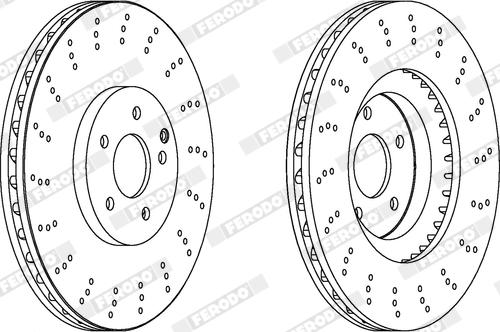 Ferodo DDF1650X - Bremžu diski www.autospares.lv