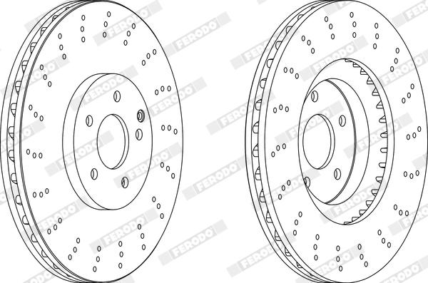 Ferodo DDF1650X - Bremžu diski www.autospares.lv