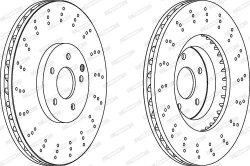 Ferodo DDF1650 - Bremžu diski www.autospares.lv