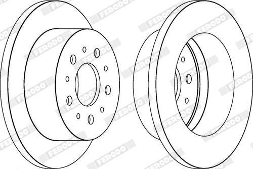 Ferodo DDF1653X - Bremžu diski www.autospares.lv