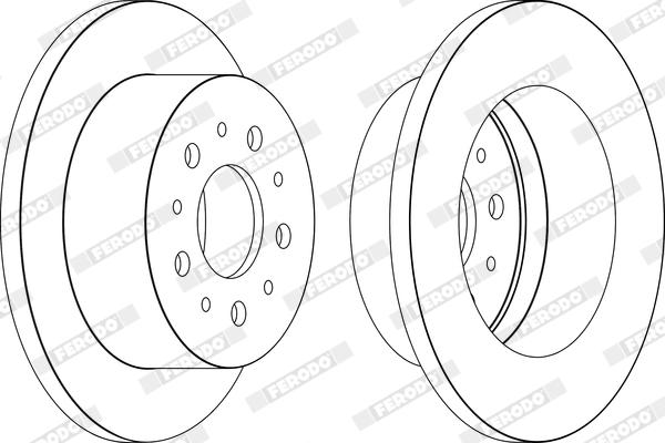 Ferodo DDF1653X - Bremžu diski www.autospares.lv