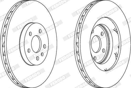 Ferodo DDF1665X - Bremžu diski www.autospares.lv