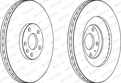 Ferodo DDF1661C-1 - Bremžu diski www.autospares.lv