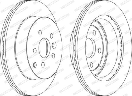 Ferodo DDF1609C-D - Bremžu diski www.autospares.lv