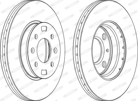 Ferodo DDF1603C-D - Bremžu diski www.autospares.lv