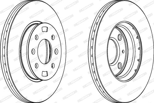 Ferodo DDF1603C - Bremžu diski www.autospares.lv