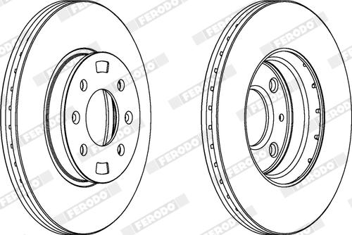 Ferodo DDF1603X - Bremžu diski www.autospares.lv