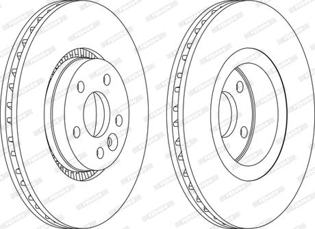 Ferodo DDF1607C-D - Bremžu diski www.autospares.lv