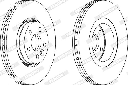 Ferodo DDF1607X - Bremžu diski www.autospares.lv