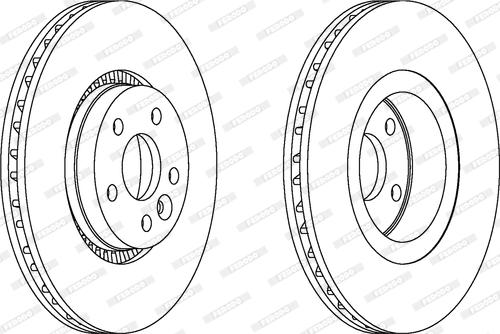 Ferodo DDF1607 - Bremžu diski www.autospares.lv