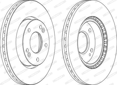 Ferodo DDF1619P-D - Bremžu diski www.autospares.lv