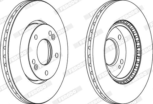 Ferodo DDF1619X - Bremžu diski www.autospares.lv