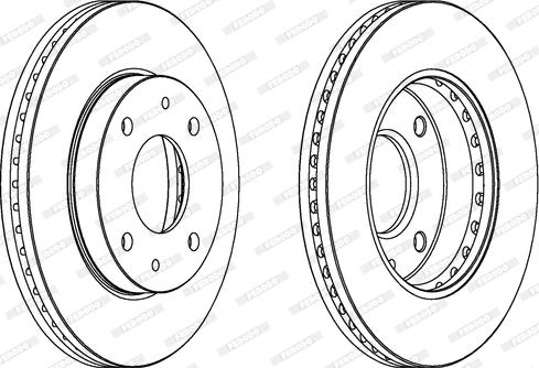 Ferodo DDF1614 - Bremžu diski www.autospares.lv