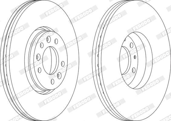 Ferodo DDF1615X - Bremžu diski www.autospares.lv