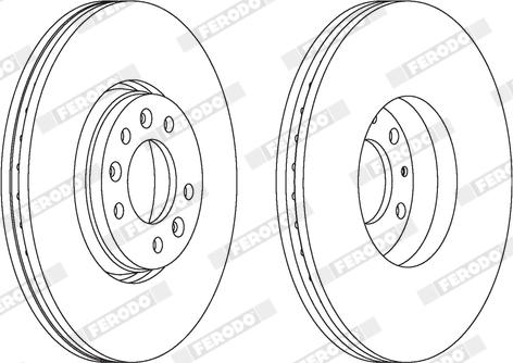 Ferodo DDF1615X - Bremžu diski www.autospares.lv