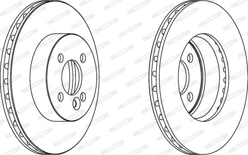 Ferodo DDF1617 - Bremžu diski www.autospares.lv