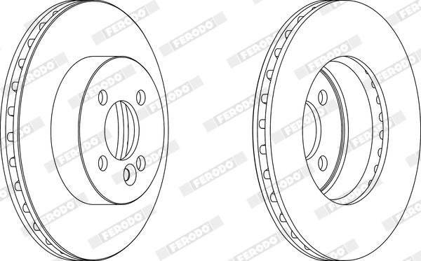 Ferodo DDF1617X - Bremžu diski www.autospares.lv