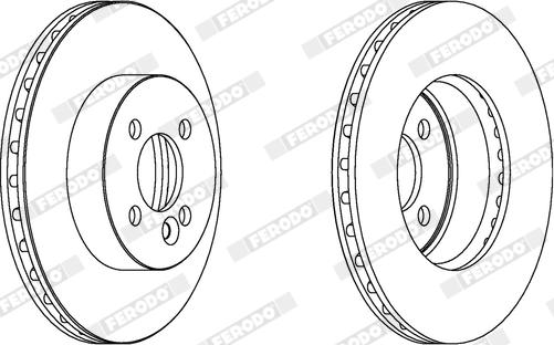 Ferodo DDF1617X - Bremžu diski www.autospares.lv