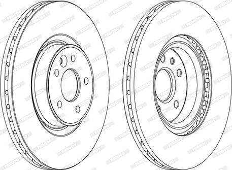 Ferodo DDF1680C-1-D - Bremžu diski www.autospares.lv