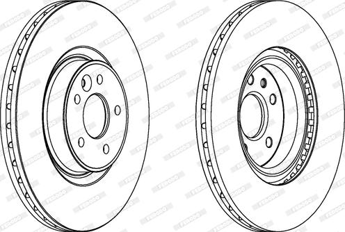 Ferodo DDF1680C-1 - Bremžu diski www.autospares.lv