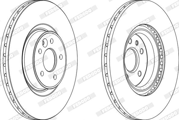 Ferodo DDF1680X - Bremžu diski www.autospares.lv