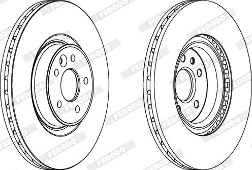 Ferodo DDF1680X - Bremžu diski www.autospares.lv